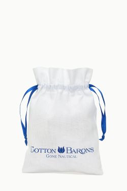 White Cotton Drawstring Bag from Cotton Barons