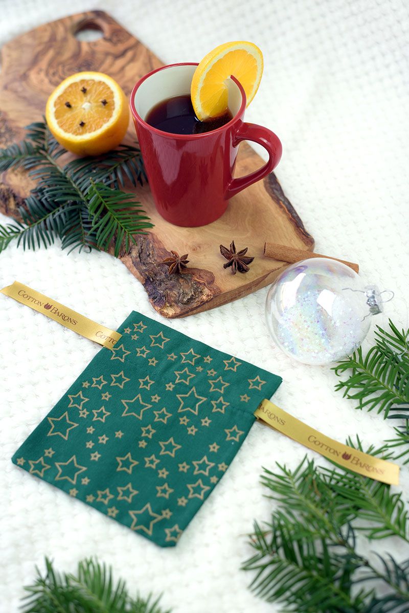 Cotton Drawstring Bag; 14 x 16 cm