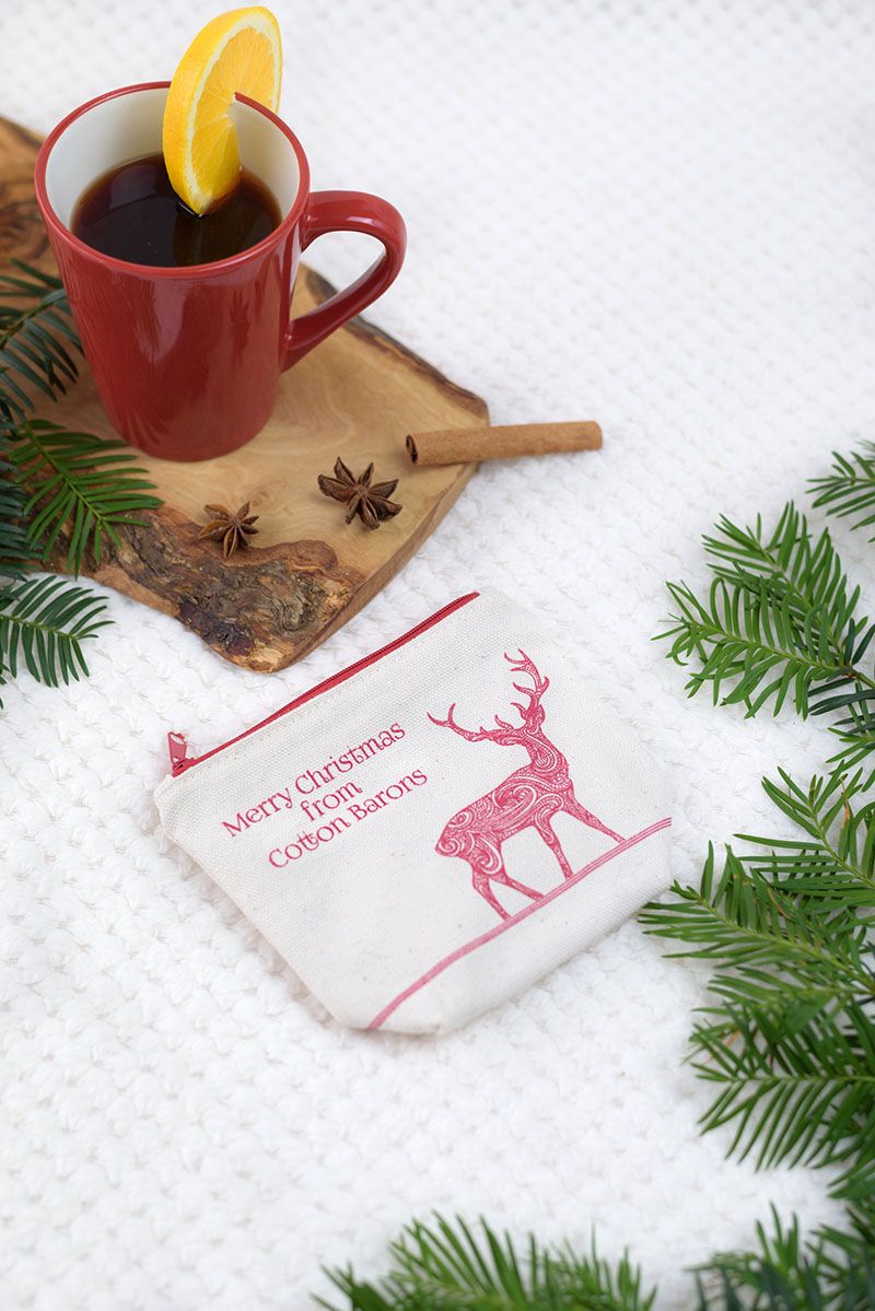 Cotton Zip Bag; 20 x 13 x 6 cm