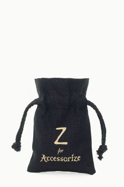 Accessorize Black Cotton Drawstring Bag  from Cotton Barons
