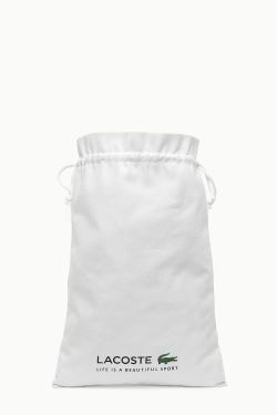 Lacoste White Cotton Drawstring Bag  fron Cotton barons